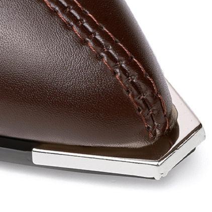 Noémie – Chelsea Ankle Boots with Metallic Toe
