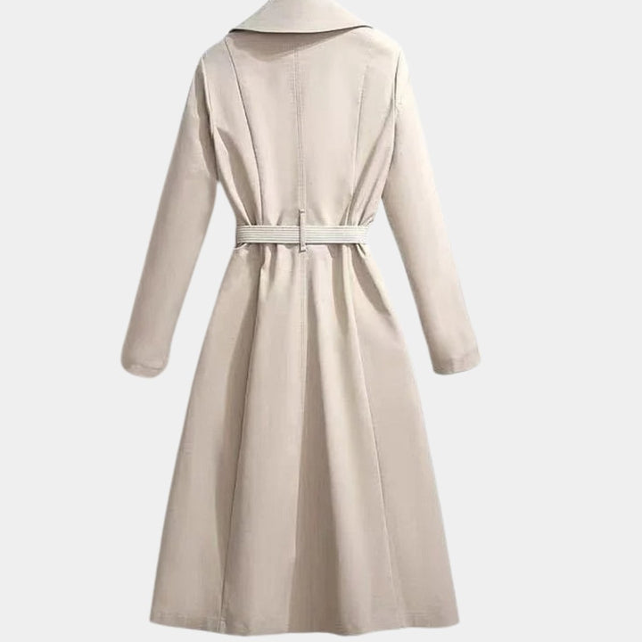 Evelyn | Women's Belted Classic Midi Trench Coat