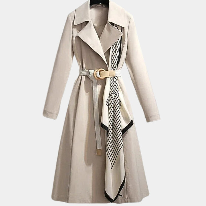 Evelyn | Women's Belted Classic Midi Trench Coat