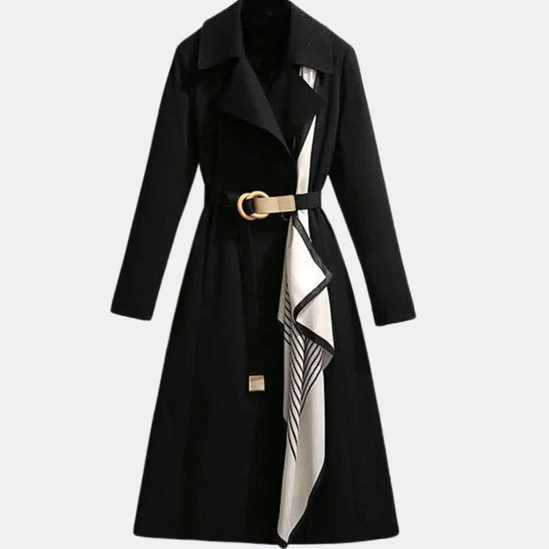 Evelyn | Women's Belted Classic Midi Trench Coat