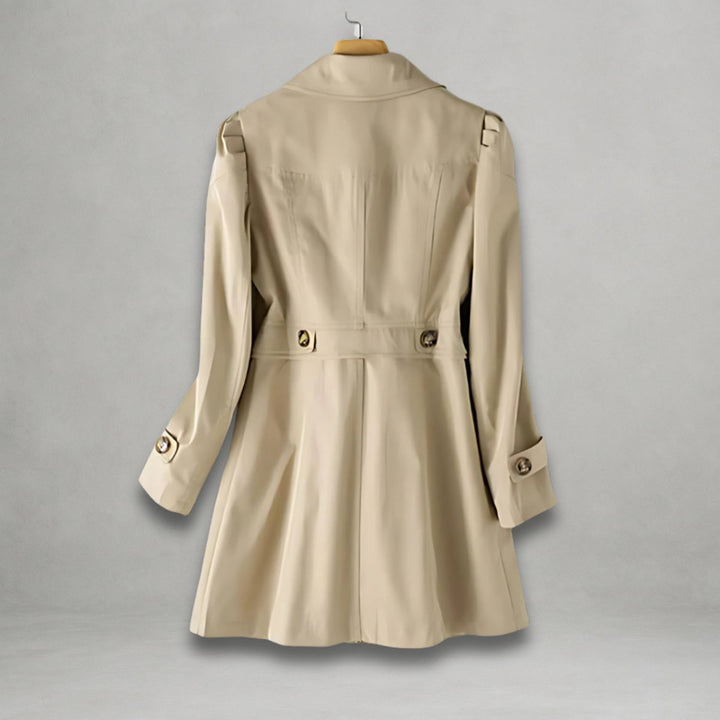 Scarlett | Women's Classic Single-Breasted Trench Coat Notch Lapel