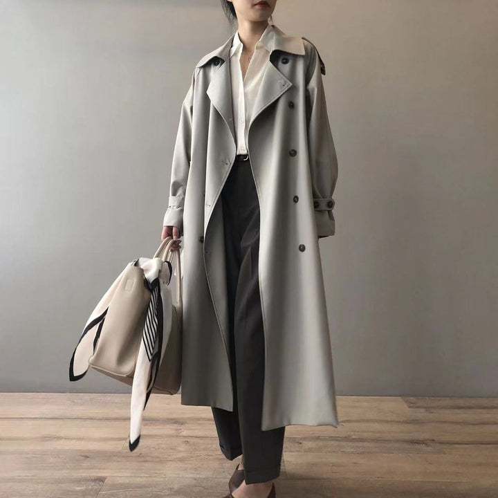 Eleanor | Women's Double-Breasted Water-Repellent Long Trench Coat