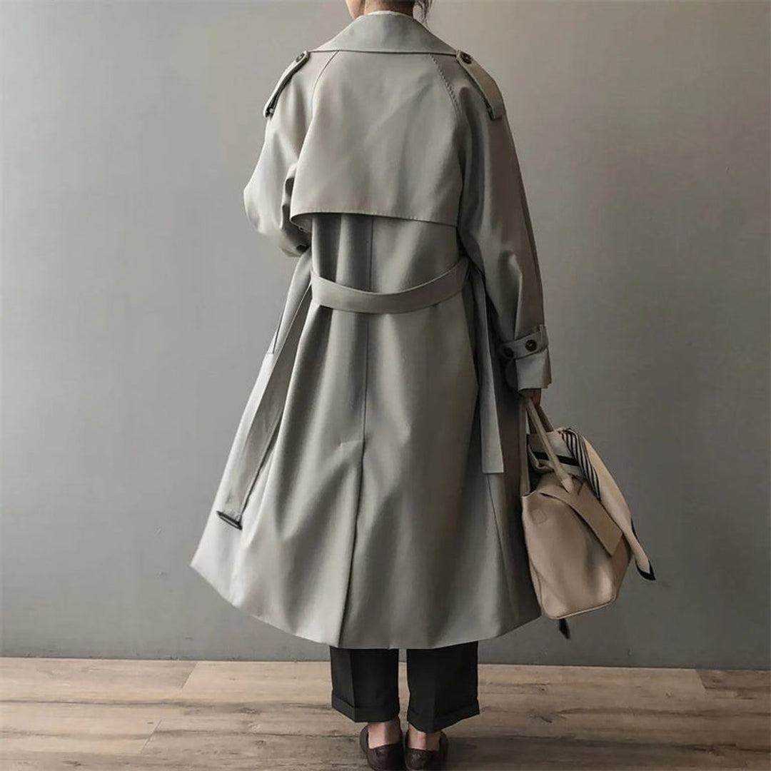 Eleanor | Women's Double-Breasted Water-Repellent Long Trench Coat