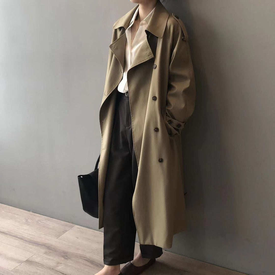 Eleanor | Women's Double-Breasted Water-Repellent Long Trench Coat