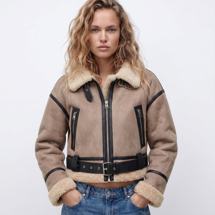 Isabella | Women's Double-Sided Shearling Bomber Jacket