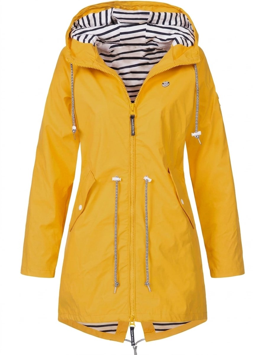 Victoria | Women's Hooded Drawstring Waterproof Rain Coat