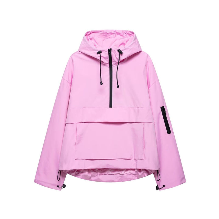 Harper | Women's Hooded Pullover Anorak Quilted Jacket Half-Zip