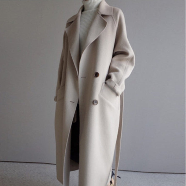 Layla | Women's Long Double-Breasted Cashmere Blend Coat