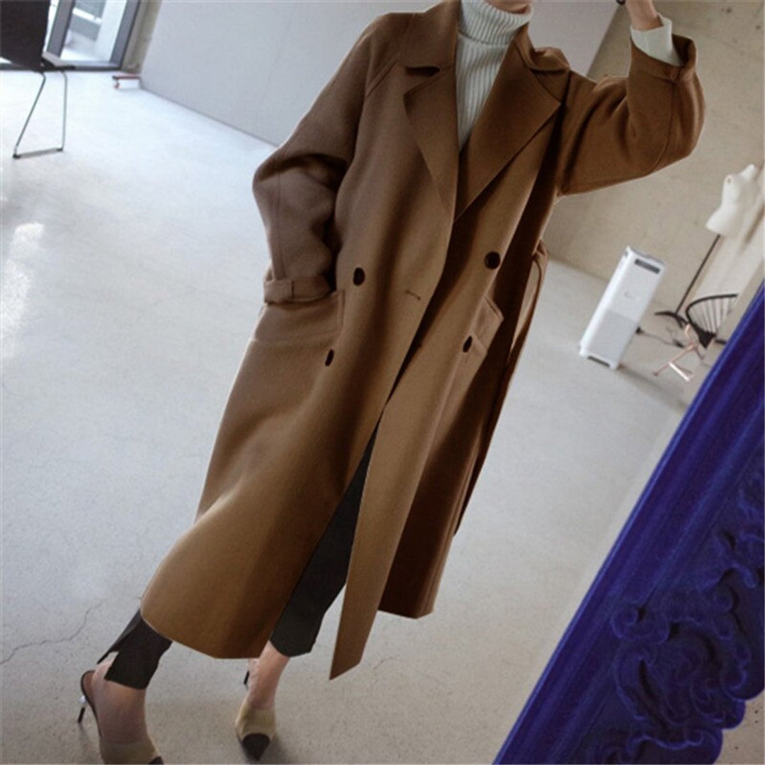 Layla | Women's Long Double-Breasted Cashmere Blend Coat