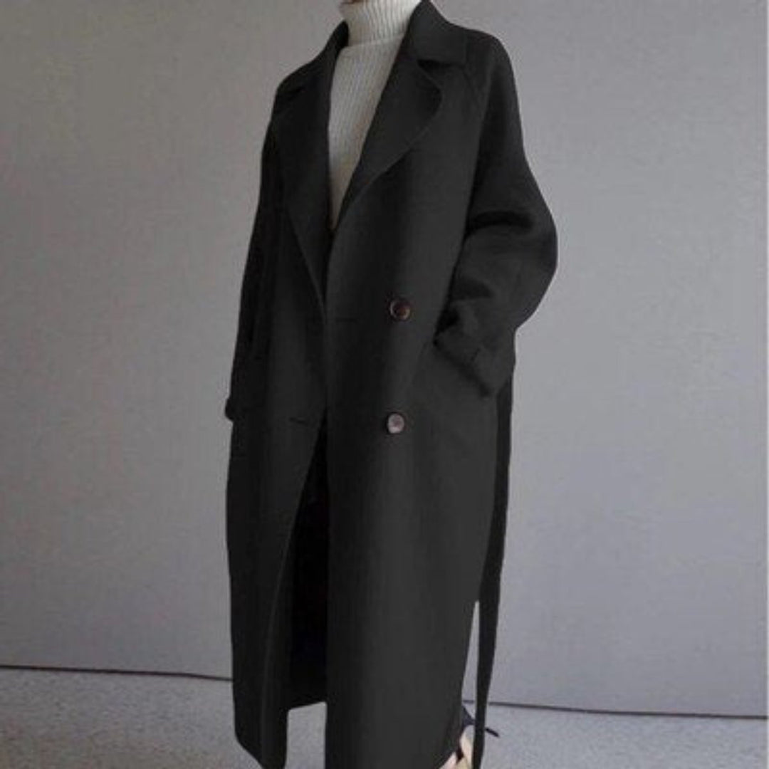 Layla | Women's Long Double-Breasted Cashmere Blend Coat