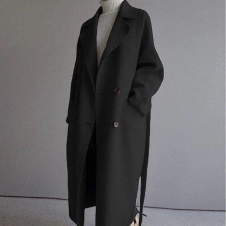 Layla | Women's Long Double-Breasted Cashmere Blend Coat
