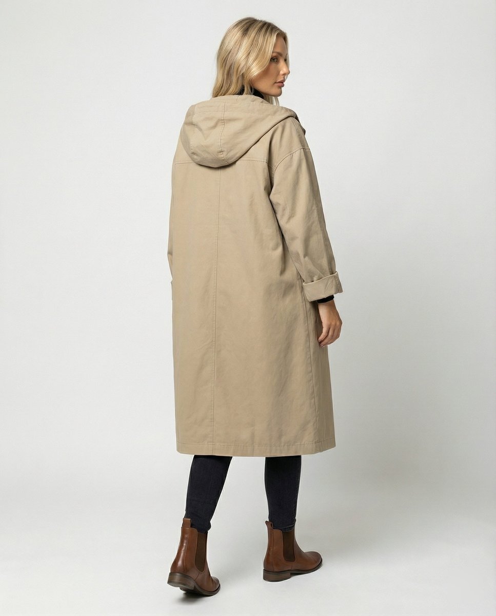 Olivia | Women's Long Waterproof Hooded Trench Coat
