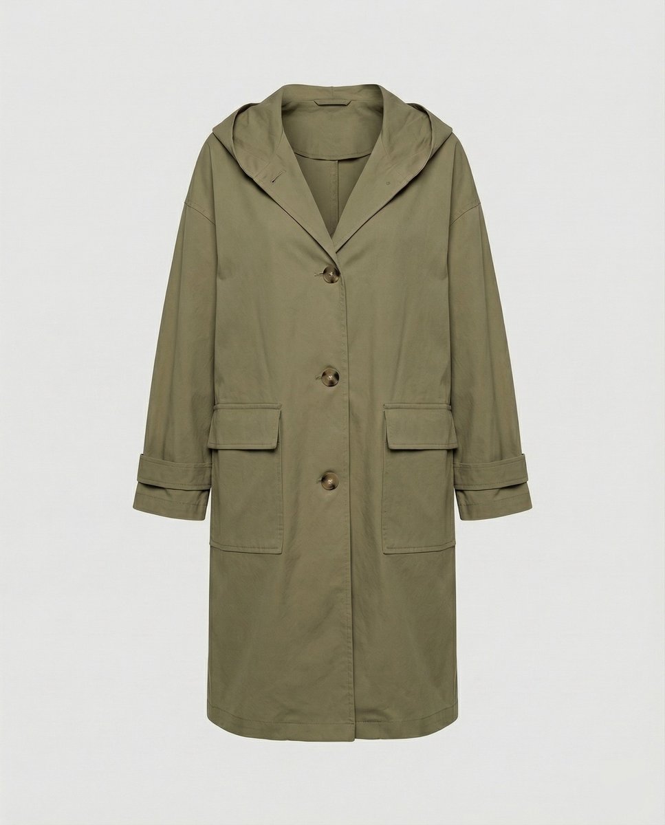 Olivia | Women's Long Waterproof Hooded Trench Coat
