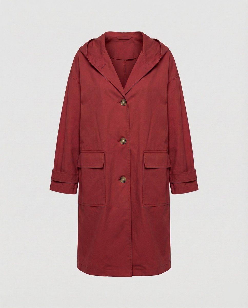 Olivia | Women's Long Waterproof Hooded Trench Coat