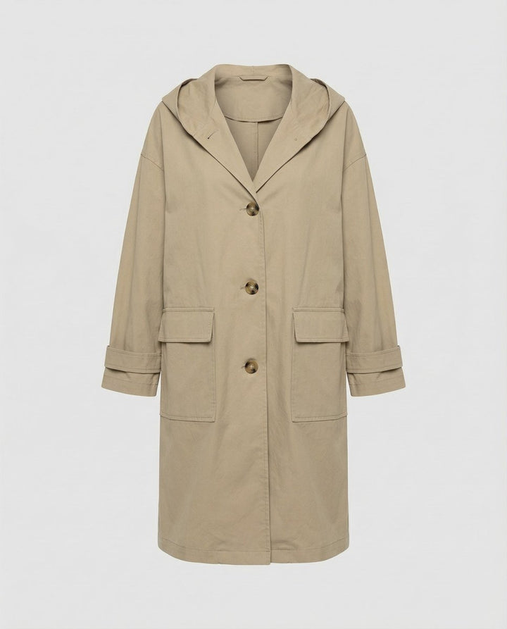 Olivia | Women's Long Waterproof Hooded Trench Coat