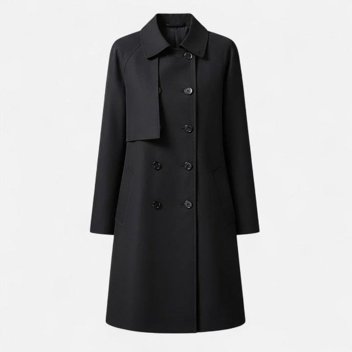 Mia | Women's Mid-Length Wool-Blend Double-Breasted Trench Coat