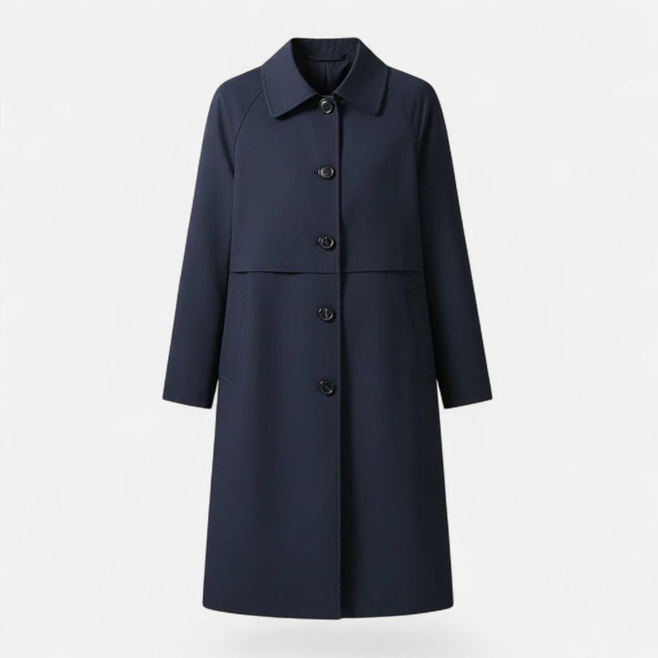 Mia | Women's Mid-Length Wool-Blend Double-Breasted Trench Coat