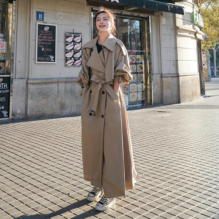 Evelyn | Women's Oversized Double-Breasted Long Trench Coat