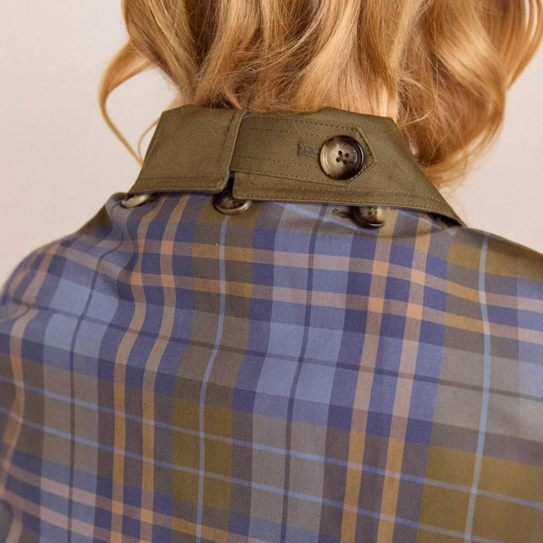 Eleanor | Women's Oversized Double-Breasted Plaid-Lined Trench Coat