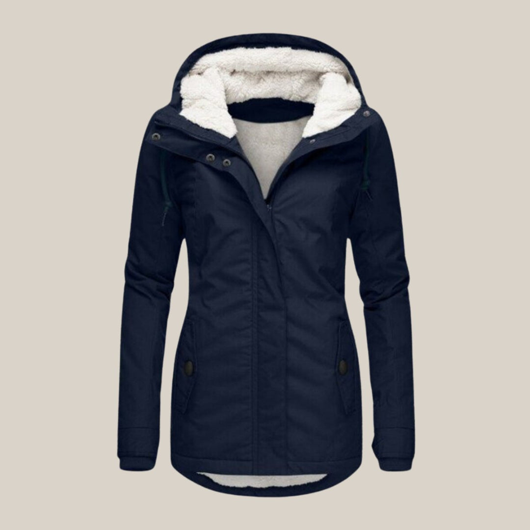 Harper | Women's Sherpa-Lined Hooded Quilted Jacket Fleece Winter Coat