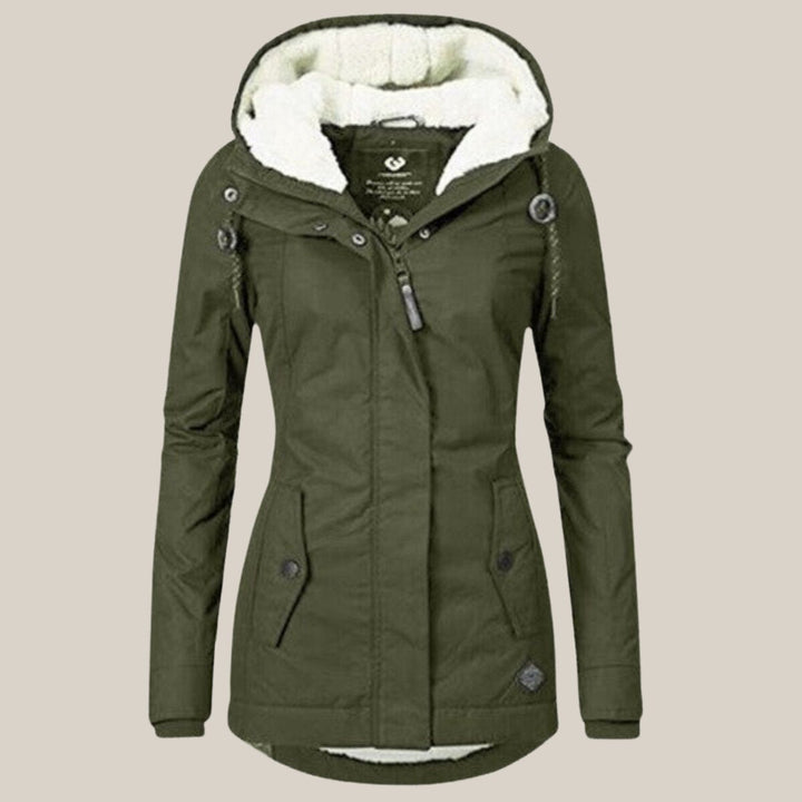 Harper | Women's Sherpa-Lined Hooded Quilted Jacket Fleece Winter Coat