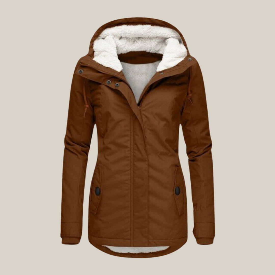 Harper | Women's Sherpa-Lined Hooded Quilted Jacket Fleece Winter Coat