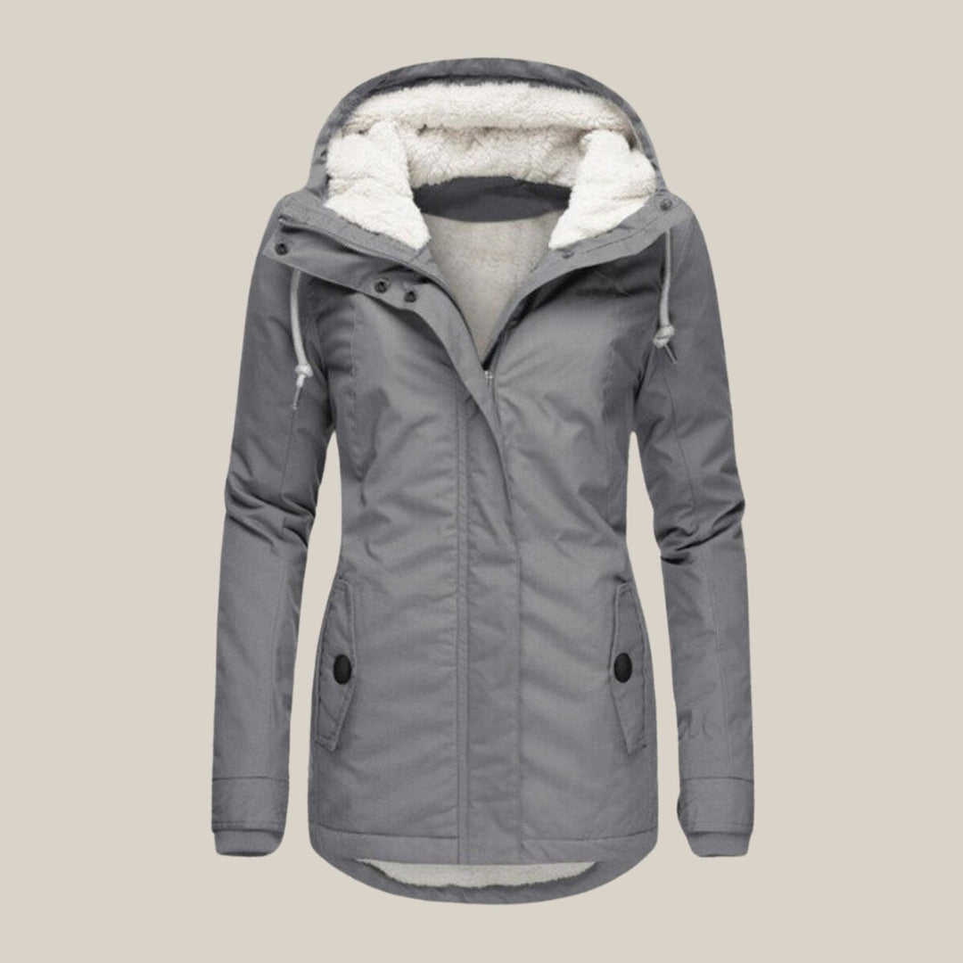 Harper | Women's Sherpa-Lined Hooded Quilted Jacket Fleece Winter Coat