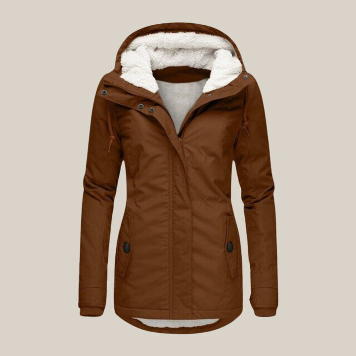 Harper | Women's Sherpa-Lined Hooded Quilted Jacket Fleece Winter Coat
