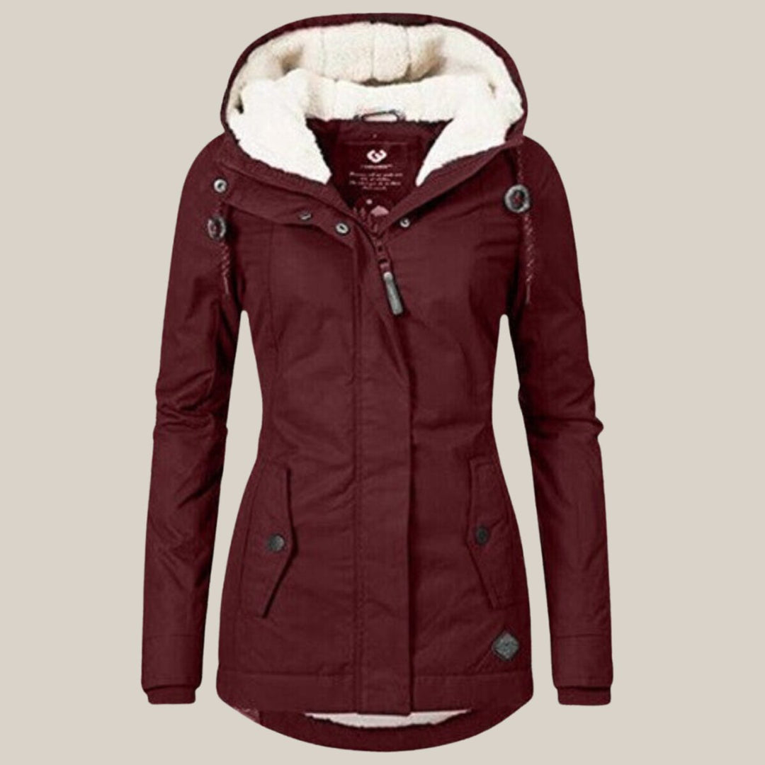 Harper | Women's Sherpa-Lined Hooded Quilted Jacket Fleece Winter Coat