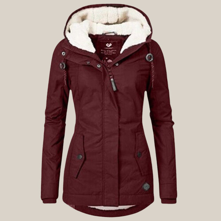 Harper | Women's Sherpa-Lined Hooded Quilted Jacket Fleece Winter Coat