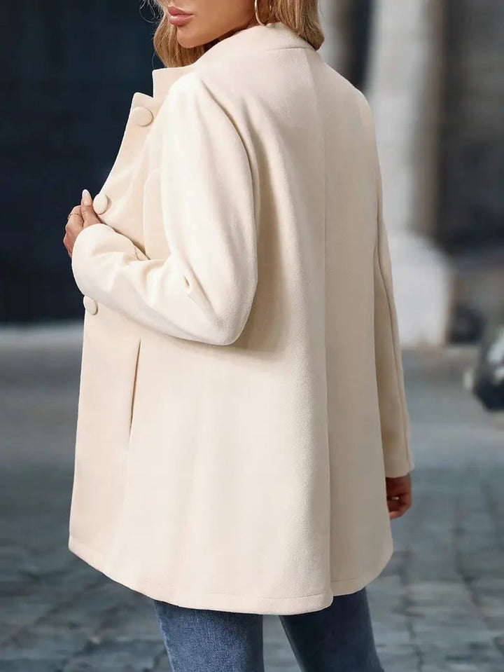 Layla | Women's Stand-Collar Button-Front Longline Blazer Coat