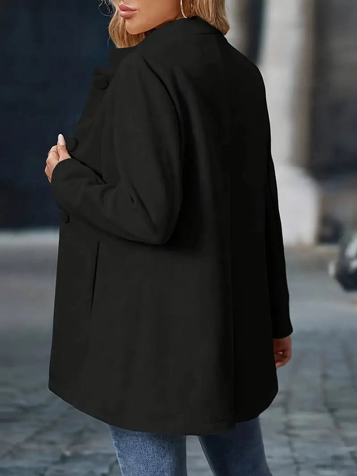 Layla | Women's Stand-Collar Button-Front Longline Blazer Coat
